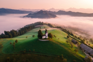 Beispiel einer schönen Aussicht auf der Slowenien Herbstreise